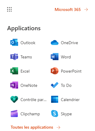 Les autres Web Apps de Microsoft